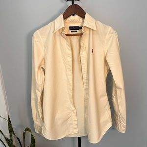 Ralph Lauren Classic Fit Oxford in Yellow Stripe